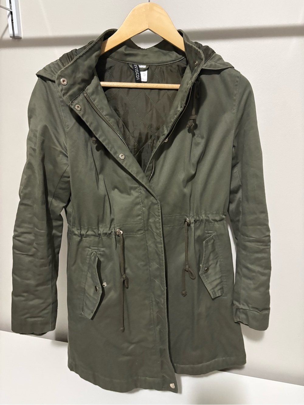 H&M Olive Utility Hooded Jacket